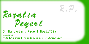 rozalia peyerl business card